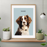 Personalized Pet - Dog - Animals - Cat - Bird Portrait From Photo, Cartoon Custom Pet Illustration