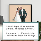 Custom Minimalist Faceless Art - Personalized Couple & Family Portraits